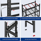FLEXIMOUNTS 10000LBS 2 Pack Garage Shelving, 4-Tier Heavy Duty Shelving Unit, 23.6" D x 49.6" W x 71" H, Industrial Shelving, Adjustable Storage Shelves for Garage, Basement, Warehouse, Workshop