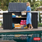 Keter Store-It-Out Prime 4.3 x 3.7 ft. Outdoor Resin Storage Shed with Easy Lift Hinges, Perfect for Yard Tools, Pool Floats and Garden Accessories, Black