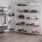 21" Deep x 72" Wide x 86" Height Wire Shelving Kit | 5-Tier | NSF Commercial Storage Rack Unit