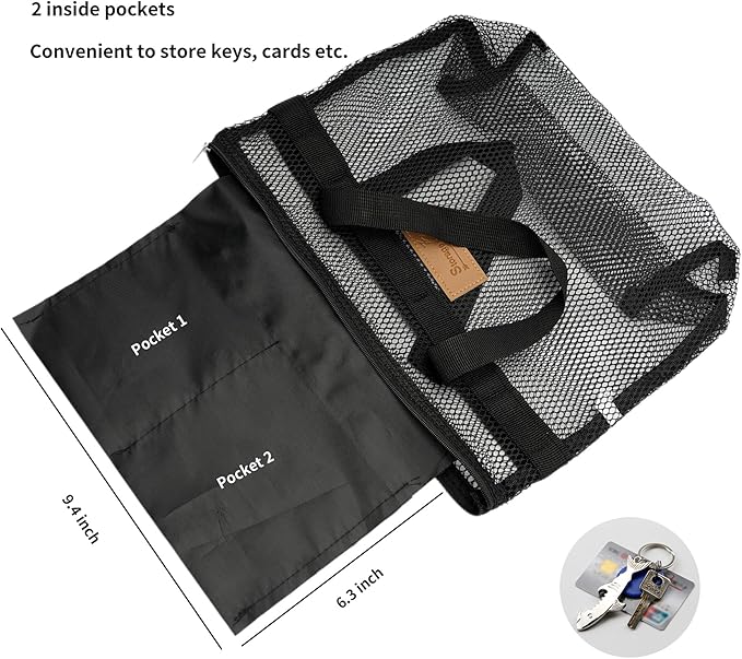 Mesh Shower Caddy Bag Portable Hanging Toiletry and Bath Organizer with Zipper for Travel, Gym, Camping, College Dorms, Beach