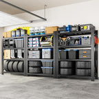 FLEXIMOUNTS 10000LBS 3 Pack Garage Shelving, 4-Tier Heavy Duty Shelving Unit, 23.6" D x 49.6" W x 71" H, Industrial Shelving, Adjustable Storage Shelves for Garage, Basement, Warehouse, Workshop