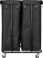 Household Essentials 2-Bag Rolling Laundry Sorter, Black
