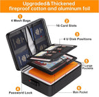 DocSafe 5200°F Document Organizer with Lock, Upgraded Heat Insulated Fireproof＆Water-Resistant Box 8 Layers File Organizer, Portable Home Travel Safe Storage for Important Documents and More