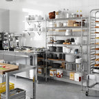 14" Deep x 48" Wide x 74" Height Wire Shelving Kit | 8-Tier | NSF Commercial Storage Rack Unit