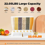 Cereal Dispenser, 6-grid Adjustable Compartment Size Grain Dispenser, 6 in 1 Clear Rice Dispenser w/ Hopper, 10kg/22.05lb Grain Storage Container, Sealed Granular Dry Food Dispenser, 16.54*6.5*14.17in