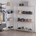Wire Shelving Kit | NSF Commercial Storage Rack Unit (4-Tier | 74" Height, 18" Deep x 54" Wide)