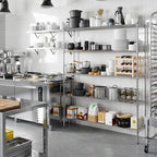 14" Deep x 60" Wide x 74" Height Wire Shelving Kit | 5-Tier | NSF Commercial Storage Rack Unit