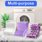Laundry Pods Container with Spoon, Acrylic Candy Dispenser with 2 Lid, Dishwasher Pod Holder, Laundry Detergent Container, Laundry Organization for Laundry Room, kitchen, Office Used- Stand, 1pcs