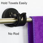 YYST Magnetic Towel Holder Towel Rack Towel Hook Hanger for Door, Refrigerator, Kitchen Stove, Oven, Dishwasher, Laundry Washing Machine- Kitten Proof (2, Black)