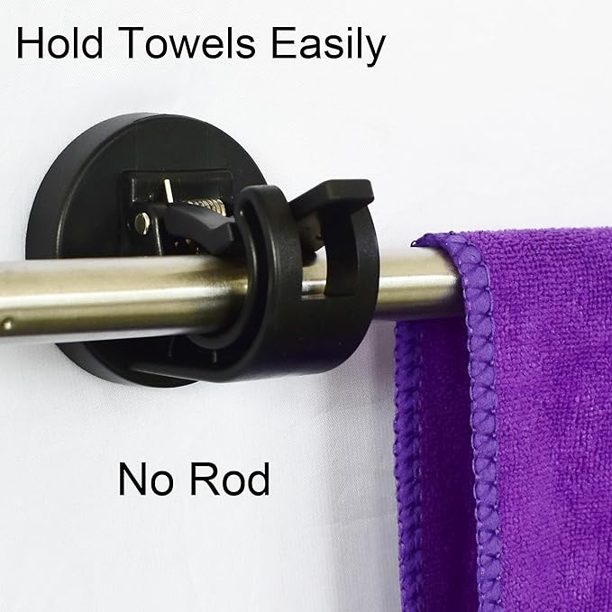 YYST Magnetic Towel Holder Towel Rack Towel Hook Hanger for Door, Refrigerator, Kitchen Stove, Oven, Dishwasher, Laundry Washing Machine- Kitten Proof (2, Black)