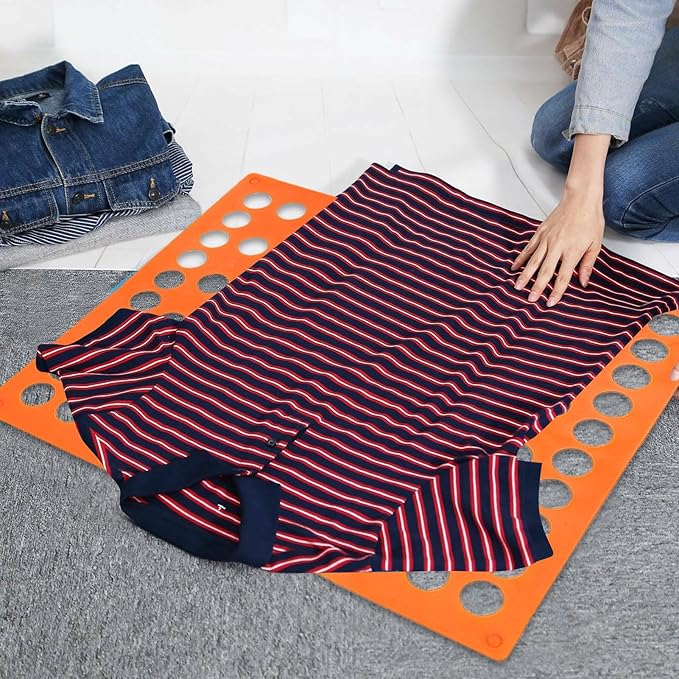 T Shirt Folder Clothes Folding Board, CollapsiblePlastic Laundry Aid, Adjustable SpeedFlip Organizer, Household Liner SorterOrganiser, for Clothing Easy Fast Home Travel Dorm Organization