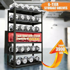 6 Tier Storage Shelves 3900 LBs Heavy Duty Garage Shelving Unit, Adjustable Metal Shelf Industrial Storage Racks Utility Shelf Organiazation for Tools Garage Basement Warehouse 45.2"W*17.7"D*81.8"H