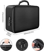DocSafe Document Bag with Lock,Fireproof 3-Layer File Storage Case with Water-Resistant Zipper,Document Safe Portable Travel Home Organizer Bag for Laptop,Files,Certificates,Gifts for Him,Black