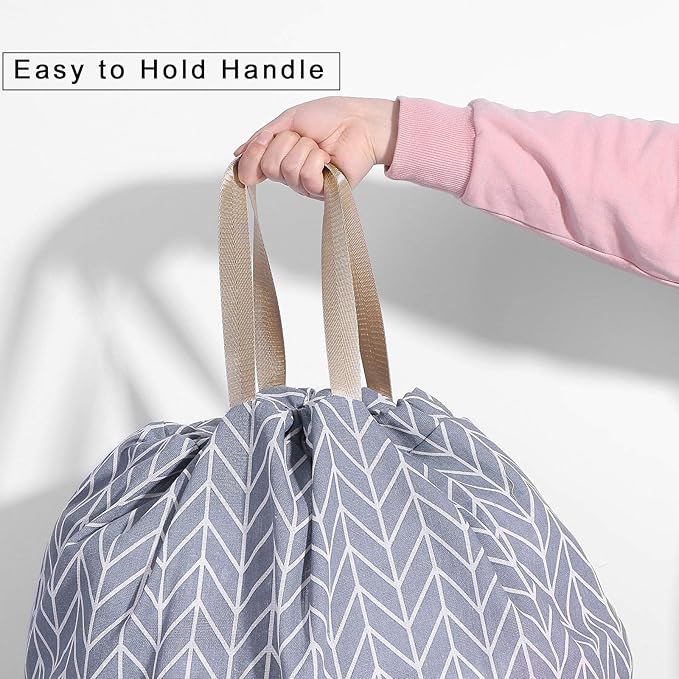 Extra Large Laundry Bag with Drawstring and Handle, Heavy Duty Travel Dirty Clothes Bag for Laundromat and Household, Durable Rip-Stop Laundry Hamper Liner, 22 Patterns(28 x 40 Inch) by SANFERGE