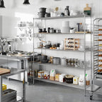 18" Deep x 72" Wide x 86" Height Wire Shelving Kit | 5-Tier | NSF Commercial Storage Rack Unit