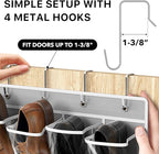Simple Houseware 24 Pockets Large Clear Pockets Over The Door Hanging Shoe Organizer, Gray (56" x 22.5")
