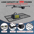 Garage Storage Lift,Overhead Garage Storage Rack,4x8 FT Ceiling Storage Racks for 10-12 FT, 325LBS Capacity All-Steel Construction with Safety Lock (8 * 4)