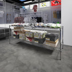 24" Deep x 72" Wide x 27" Height Wire Shelving Kit | 2-Tier | NSF Commercial Storage Rack Unit