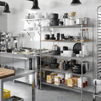 24" Deep x 48" Wide x 64" Height Wire Shelving Kit | 5-Tier | NSF Commercial Storage Rack Unit