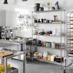 14" Deep x 54" Wide x 86" Height Wire Shelving Kit | 5-Tier | NSF Commercial Storage Rack Unit