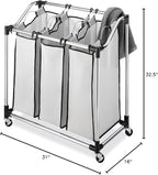 Whitmor Chrome Laundry Sorter with Foam Mesh Bags