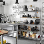 Wire Shelving Kit | NSF Commercial Storage Rack Unit (5-Tier | 64" Height, 21" Deep x 42" Wide)