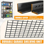 72" H X 48" W X 24" D Heavy Duty Garage Shelving Unit 5 Tier 3500 LBS Storage Shelves Adjustable Industrial Metal Wire Shelf Unit for Garage,Basement,Pantry,Warehouse,Commercial