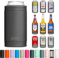 DUALIE 3 in 1 Insulated Can Cooler - 15+ Colors - Universal Size for 12 oz Cans, Slim Cans, and Bottles