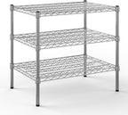 21" Deep x 30" Wide x 27" Height Wire Shelving Kit | 3-Tier | NSF Commercial Storage Rack Unit