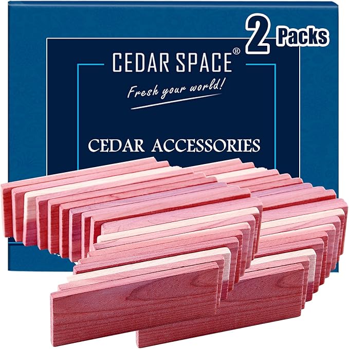 Cedar Space Cedar Blocks for Clothes Storage 16 Pcs, 2 Value Packs 100% Aromatic Red Ceder Blocks, Cedar Planks, Cedar Accessories for Closets Storage