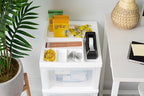 IRIS USA Plastic Drawer Storage Organizer Rolling Cart, with Wheels Casters, 3-Drawers, for Classroom Art Craft Supplies Dresser Closet Bathroom Laundry Room, White/Clear