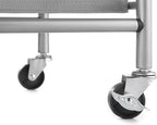Whitmor 3 Section Rolling Laundry Sorter with Folding Station - Ironing Board, Chrome / Gray