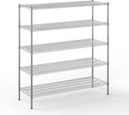 21" Deep x 60" Wide x 64" Height Wire Shelving Kit | 5-Tier | NSF Commercial Storage Rack Unit
