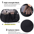 Collapsible Laundry Basket, 90L Foldable Pop Up Laundry Hamper with Reinforced Handles, Tear Proof Mesh Dirty Clothes Hamper for Laundry (Black)