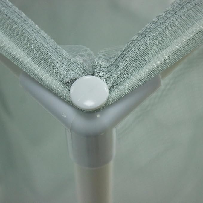 3-Bag Mesh Rolling Laundry Sorter Cart (Soft Silver), Easy Roll Casters, Space-Saving & Durable, Perfect for Bedroom & Laundry Room Easy-Sort Use