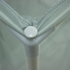 3-Bag Mesh Rolling Laundry Sorter Cart (Soft Silver), Easy Roll Casters, Space-Saving & Durable, Perfect for Bedroom & Laundry Room Easy-Sort Use