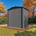 6' x 4' Outdoor Storage Shed, Sturdy Metal Building w/Floor and Operable Window for Garden, Backyard, Poolside and Lawn, Grey