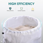OTraki 2 Pcs Large Mesh Laundry Bags 24X36 Inch Heavy Duty Drawstring Laundry Wash Bag,Laundry Hamper Liner Machine Washable Storage Bag for Travel Hotel Beach Don't Drying, Melting 140-176℉ White
