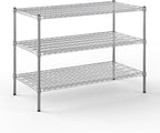 24" Deep x 48" Wide x 34" Height Wire Shelving Kit | 3-Tier | NSF Commercial Storage Rack Unit