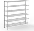 21" Deep x 72" Wide x 74" Height Wire Shelving Kit | 6-Tier | NSF Commercial Storage Rack Unit