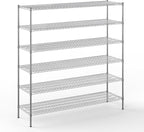 21" Deep x 72" Wide x 74" Height Wire Shelving Kit | 6-Tier | NSF Commercial Storage Rack Unit
