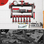 Power Tool Organizer Wall Mount, 150Lbs 3 Layer Metal Tool Storage Rack with 7 Cordless Drill Holder Heavy Duty, Battery Drills Storage Tool Organizer for Workshop,Garage,Tool Room,Pegboard