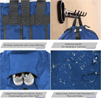 BeeGreen Laundry-Bag-Backpack-Heavy-Duty, Royal Blue Nylon Drawstring Portable Laundry Backpack Tall Foldable Extra Large Dirty Clothes Travel Bag with Handle College Dorm Apartment Essentials