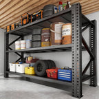 Metal Shelves, 4200LBS Heavy Duty Garage Shelving, Adjustable Garage Shelves, Shelving Units and Storage, Shelf, for Basement Workshop, Black