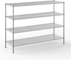 24" Deep x 60" Wide x 54" Height Wire Shelving Kit | 4-Tier | NSF Commercial Storage Rack Unit