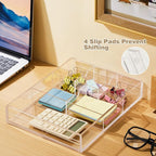 2 Pcs Acrylic Desk Drawer Organizer Maximum 12 x 18 x 2.1 Inch Expandable Drawer Organizer Trays with 8 Adjustable Compartments Desk Accessories for Makeup Silverware Office Bathroom