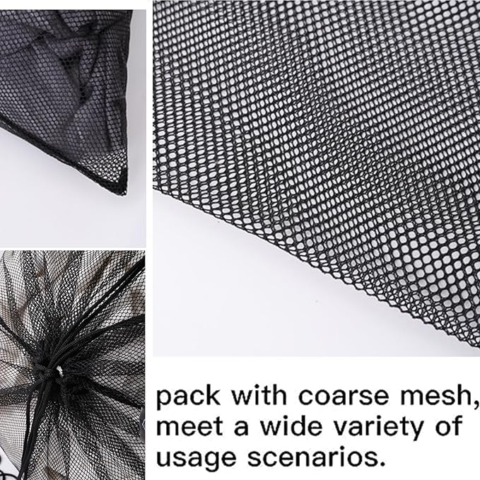 Kimmama Heavy Duty Coarse Mesh Drawsting Laundry Bag, 24'' x 36'' Super Sturdy Draw String Bag,Jumbo Net Cord Bag for Factories,College,Dorm,Travel,Outdoor,Storage