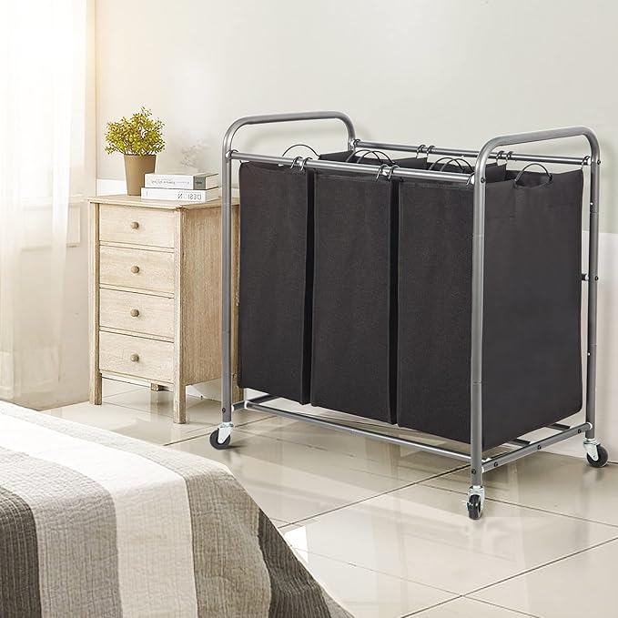 STO STO 3 Section Laundry Sorter and 4 Pack Sweater Drying Rack