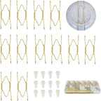 4 Inch Plate Hangers 12 Pack Plate Hangers for The Wall Suitable for 4-5 Inch Plate Wall Hangers for Display Invisible Decorative Plate Hooks for Hanging