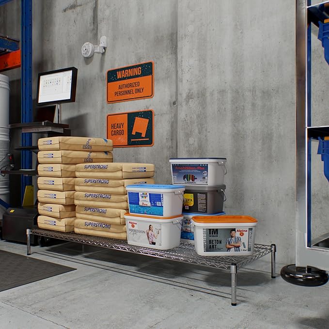 24" Deep x 72" Wide x 8" Height Wire Shelving Kit | 1-Tier | NSF Commercial Storage Rack Unit